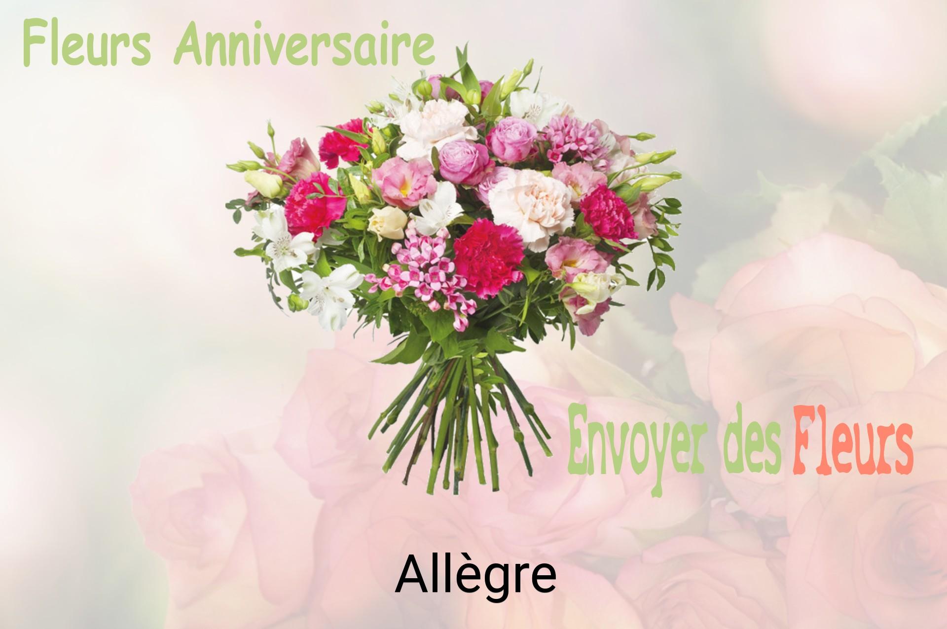 Bouquet de fleurs d’anniversaire livré à Allègre