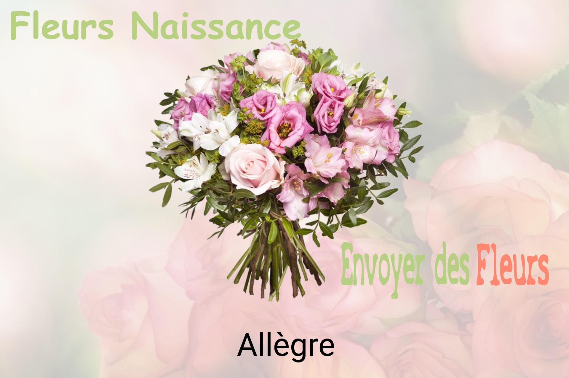 Bouquet de fleurs de naissance livré à Allègre