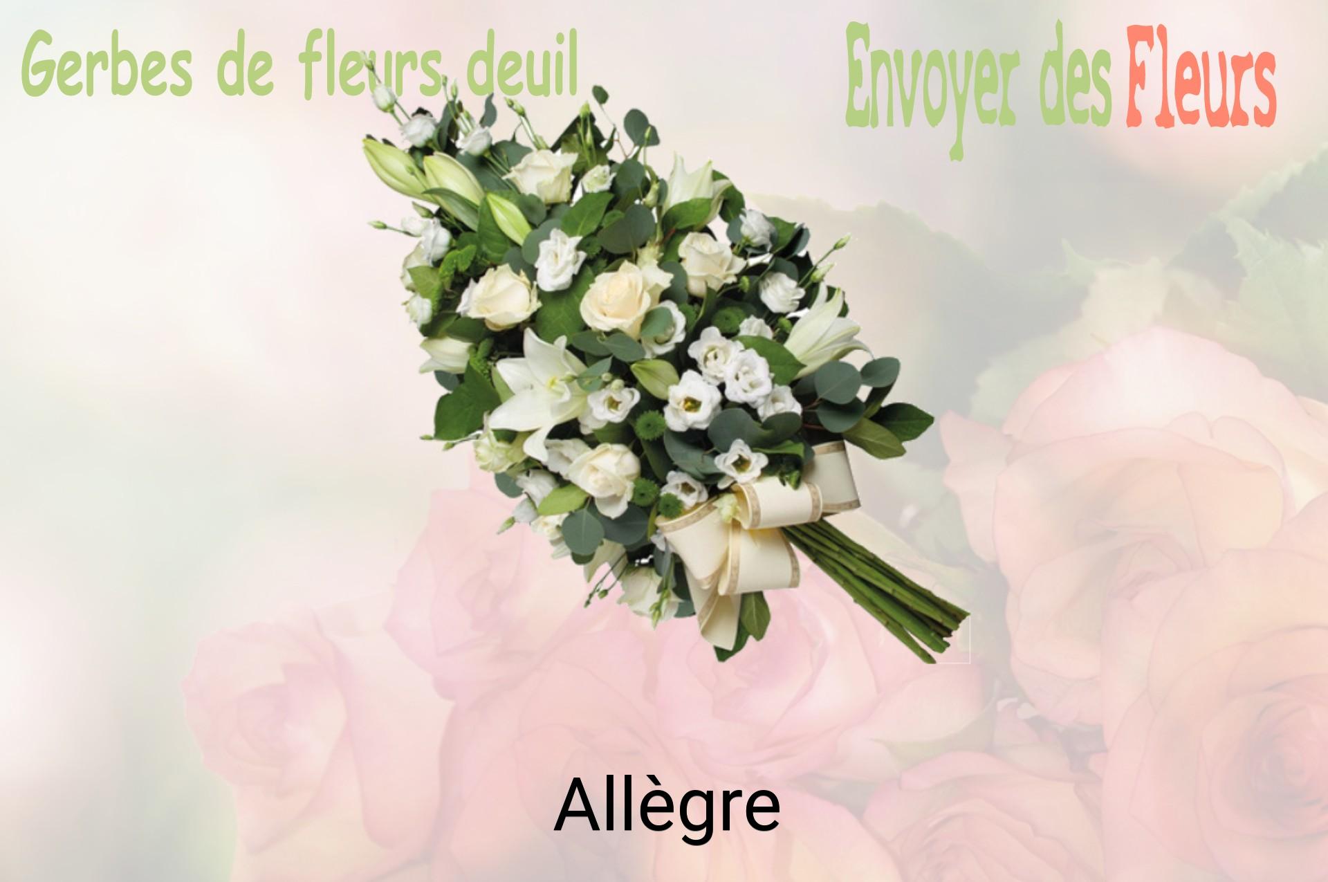 Gerbe de fleurs de deuil livrée à Allègre